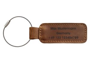 Echtleder Kofferanh&auml;nger/Gep&auml;ckanh&auml;nger inkl. Gravur mit Ihren Daten