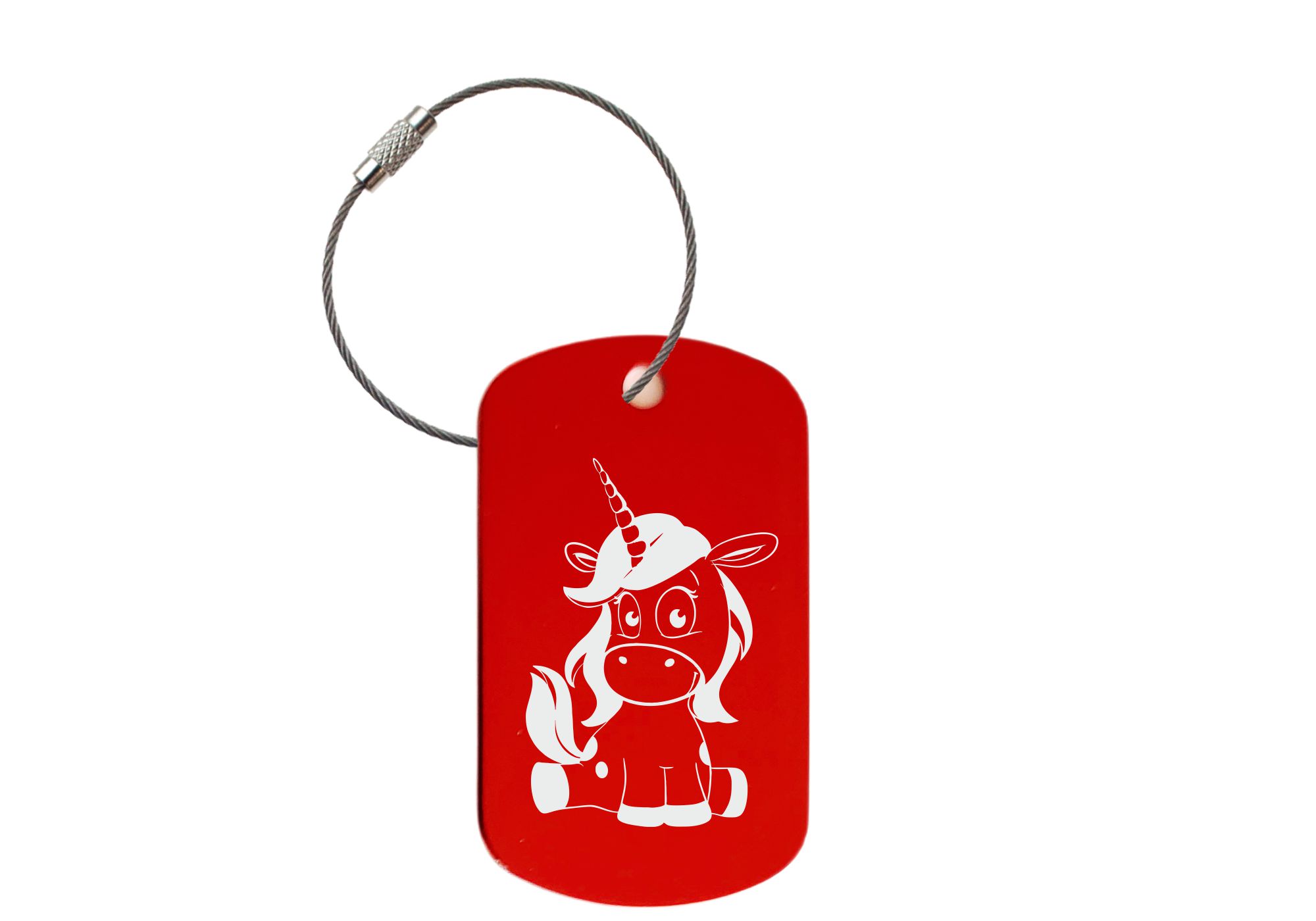 Gepäckanhänger "Rot" graviert mit Ihrem Namen, Aluminium, Adressanhänger – Bild 6